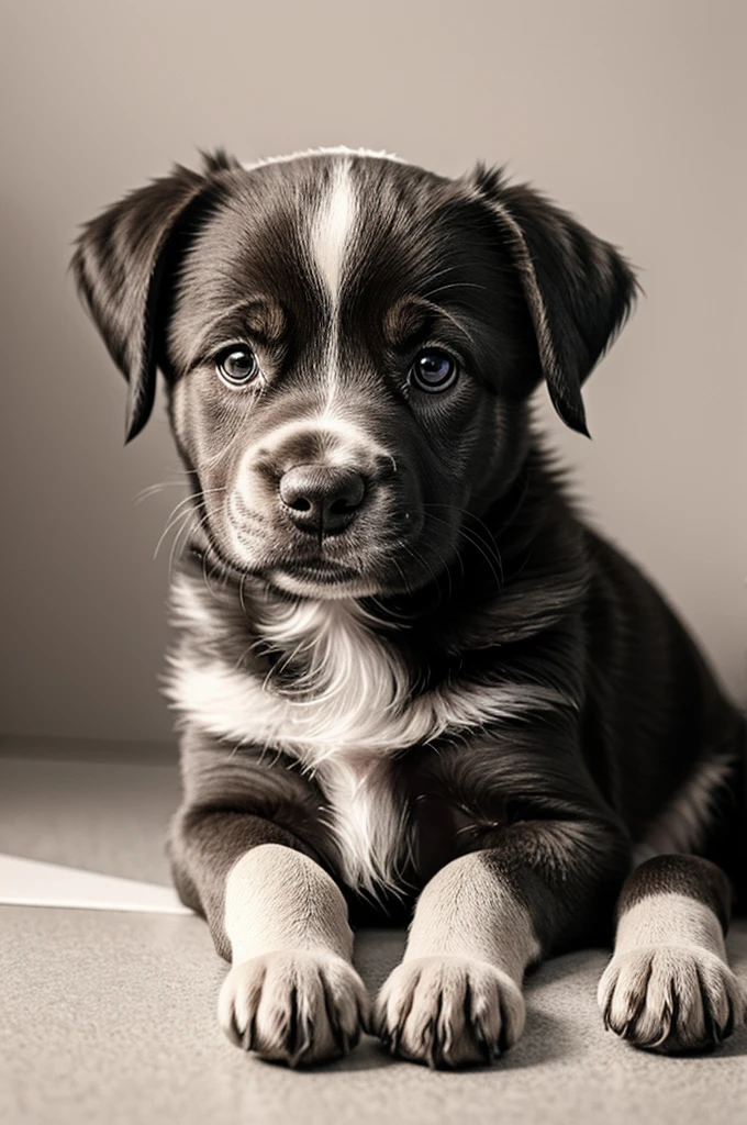 Pencil drawing of a puppy