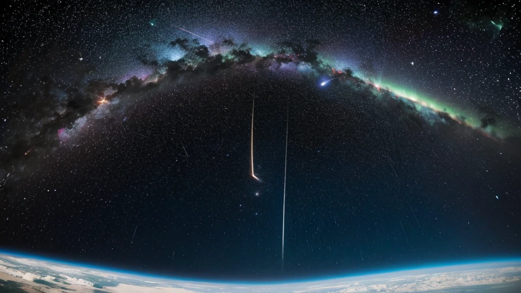 Meteor showers seen from space