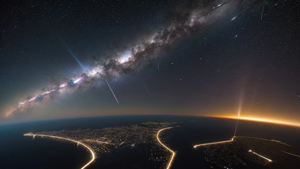 Meteor showers seen from space