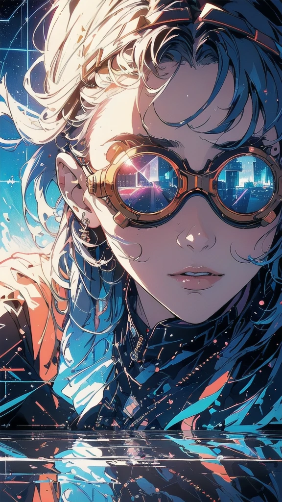 (((masterpiece, highest quality))),(((solo:1.2))),(((1girl:1.2))),(((32k wallpaper))),(very detailed, vintage science fiction),((((((geometric cinematic movie poster)))))), (bauhaus), shape,(((abstract))),(mid century modern),movie poster,(((((portfolio))))),(((((Close-up))))),(((((bust up))))),((((more various angle)))),(((ultimate highlight))),Vast landscape,((((complete. detailed face)))),(((Extremely talented))),(((most complecated machine))),(((text))),(((typography))),(((((best complicated machine))))),(((((genius mechanic))))),(((gorgeous light leak))),(((perfect detailed Infrared Goggles,thermography))),(((extreme reflection lens))),