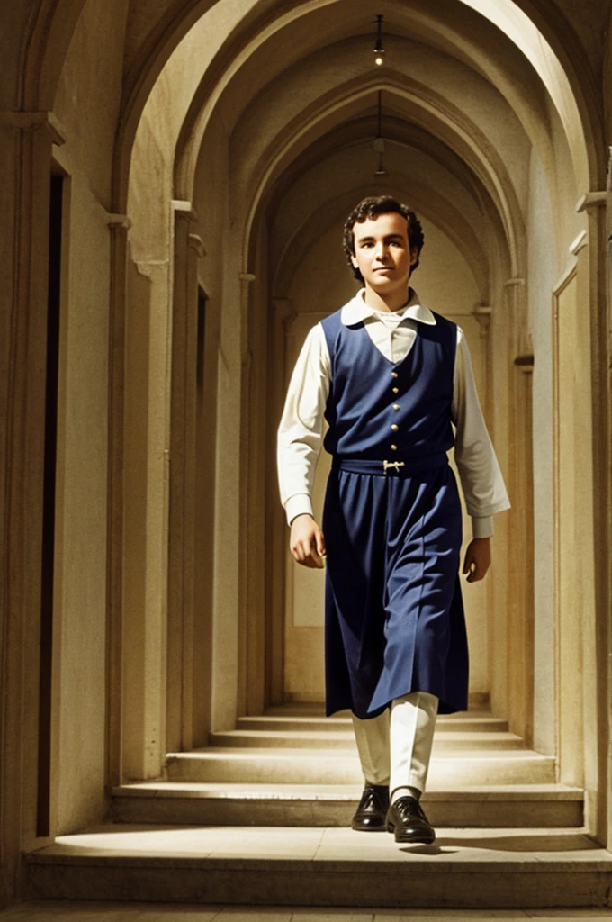 Saint Dominic Savio walking towards heaven 