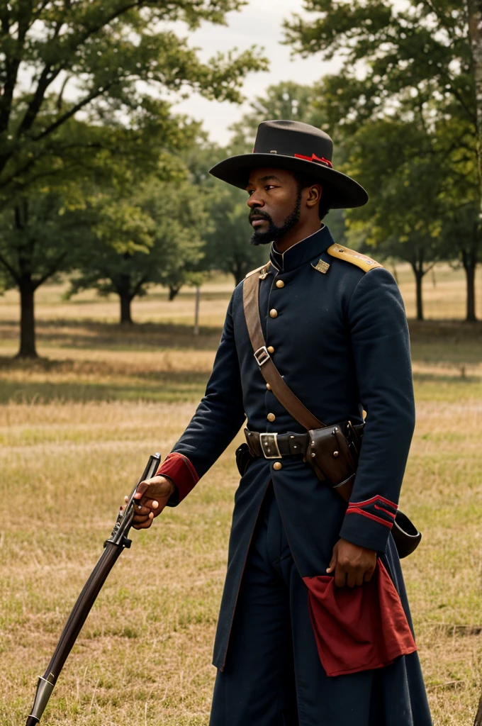 Battle of Gettysburg, black soldier, American Civil War, Historical reenactment, Field of valor, Turning point, Civil War history, by GettysburgReenact -ar 16:9"