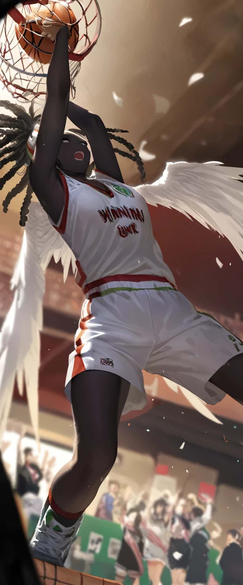 (net over the basketball:1.8)