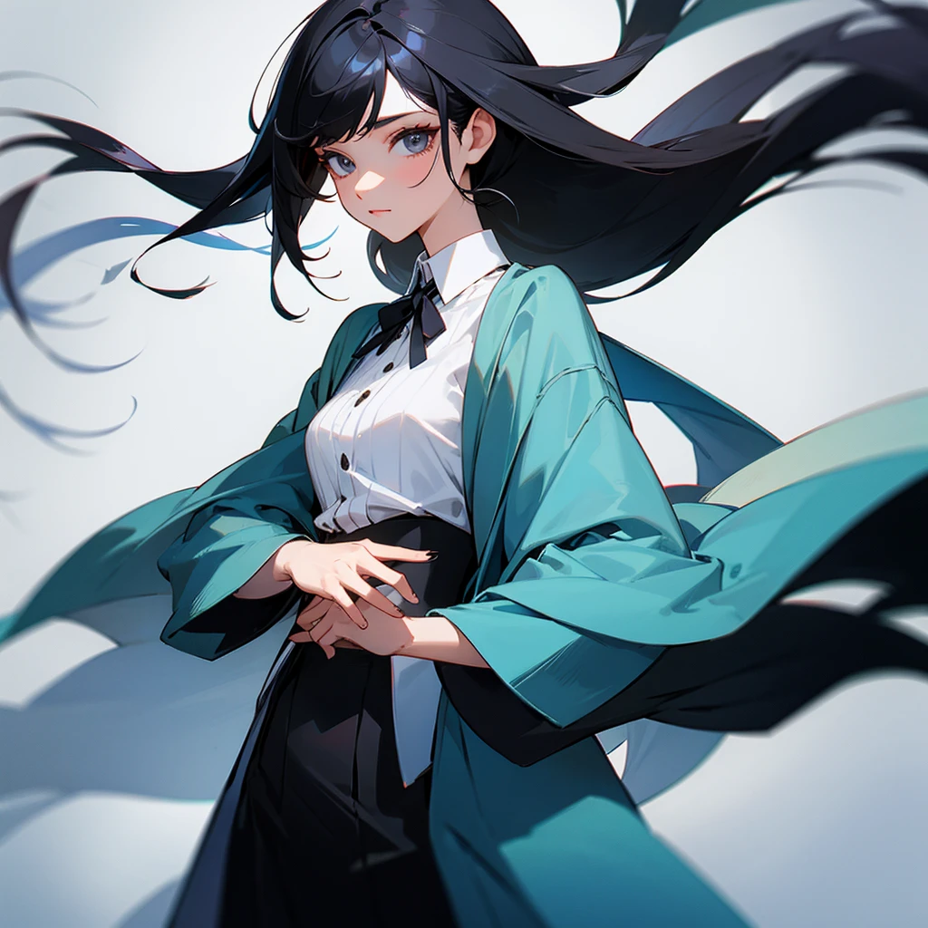 A very stylish person with black hair