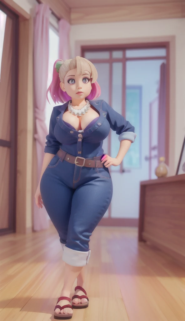 ((best quality)), ((masterpiece)), (detailed), perfect face, thicc woman,  beautiful face , thicc girl , widest hips , thicc , thicc body , thicc thighs , slim arms, huge large breasts, her body is thicc, full body view, dark-black room, black bokeh background, thight dress, wearing sandles, short hairstyle, diamond necklace, wearing a watch, tall woman, restore face, white skin , longest thight pants , glasses , cold vibes, , 4k resolution, japanese goddess
