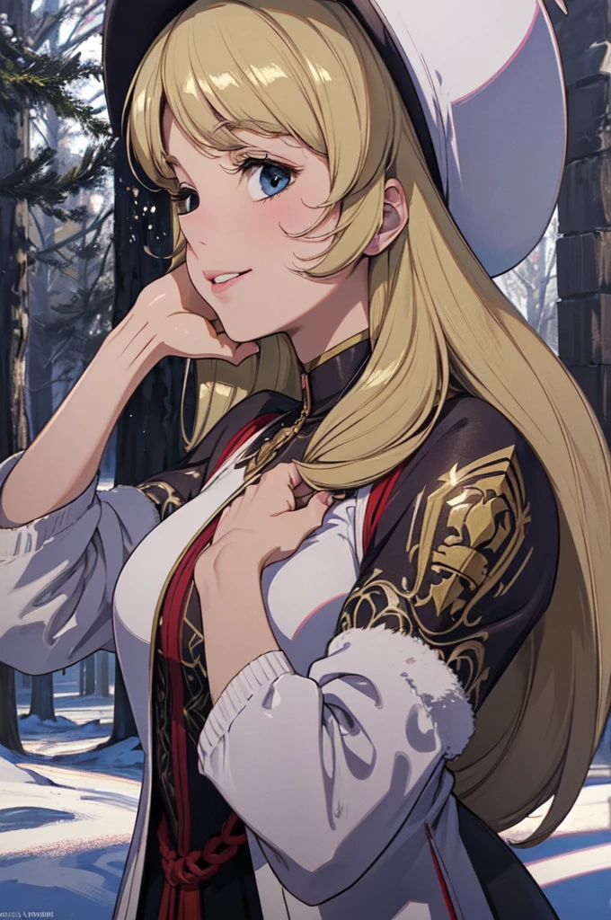 (masterpiece:1.1), (best quality:1.1), 1girl, Real light and shadow, anime face, 4k, 8k, wallpaper,epic, detail texture, blonde hair, (blue eyes:1.5), ((((blond hair:1.35, long hair)))),intricate eyes,beautiful detailed eyes, (symmetrical eyes,big eyes:1.5,(((lustrous skin:1.5,bright skin: 1.5,skin tanned,shiny skin,very shiny skin,shiny body,plastic glitter skin,exaggerated shiny skin,illuminated skin))),(detailed body,(detailed face)), cute, erotic,daring, (((medieval man armor, fur hat, adventurer man armor,winter coat))),(((intricate outfit,intricate clothes, embroidered outfit,ornate outfit,embroidered clothes,ornate clothing))), (dynamic pose:1.0),happy,smile,(centered,scale to fit dimensions,Rule of thirds), ((snowy pine forest at night)), with dark stormy clouds,winter,scenery:1.25,((snow forest background)),Christmas tree, highres,sharp focus,(ultra detailed,extremely detailed),(photorealistic artwork:1.37),(extremely detailed CG unity 8k wallpaper),(((vibrant colors,vibrant theme))),(intricate),(masterpiece),(best quality),
