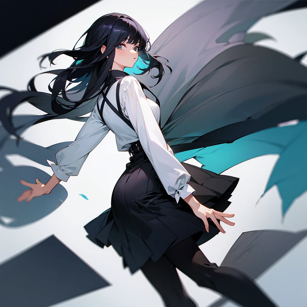 A very stylish person with black hair 