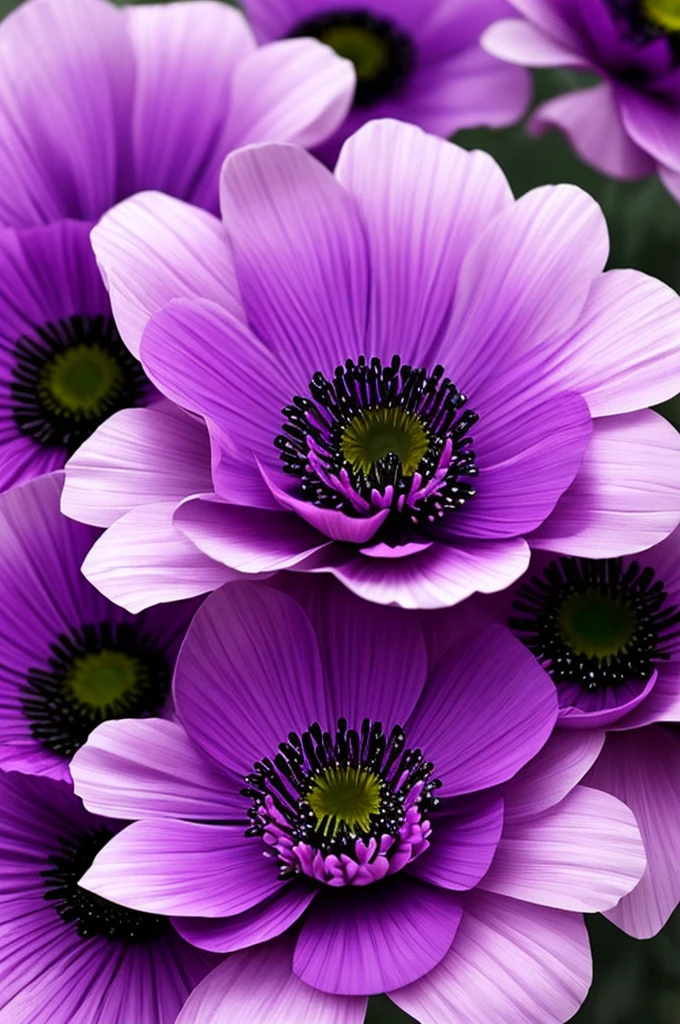 purple flower with a black center and a dark center, beautiful flower, by Penny Patricia Poppycock, beautiful detail and color, violet flower, beautiful vibrant colors, beautiful!!!!!!!!!, dead but beautiful. poppies, beautiful depiction, purple colors, glowing purple, purple flowers, anemones, purple color, anemone, incredibly beautiful, purple, beautiful colours, beautiful nature