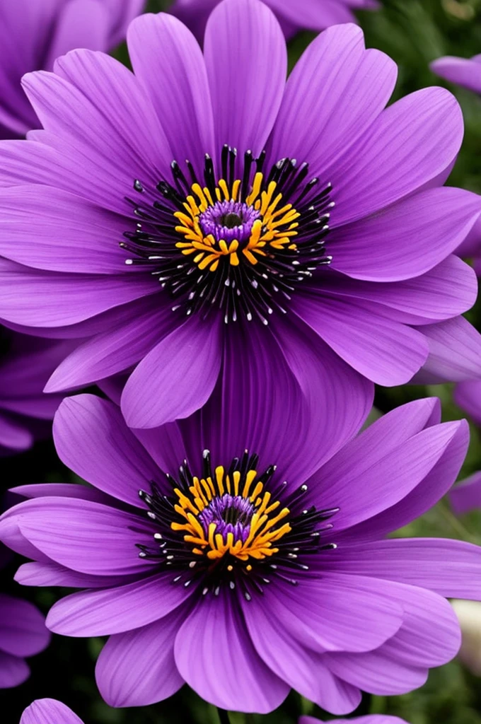 purple flower with a black center and a dark center, a photo by Penny Patricia Poppycock, flickr, romanticism, beautiful flower, beautiful detail and color, violet flower, beautiful vibrant colors, beautiful!!!!!!!!!, dead but beautiful. poppies, beautiful depiction, purple colors, purple flowers, glowing purple, anemones, purple color, anemone, incredibly beautiful, purple