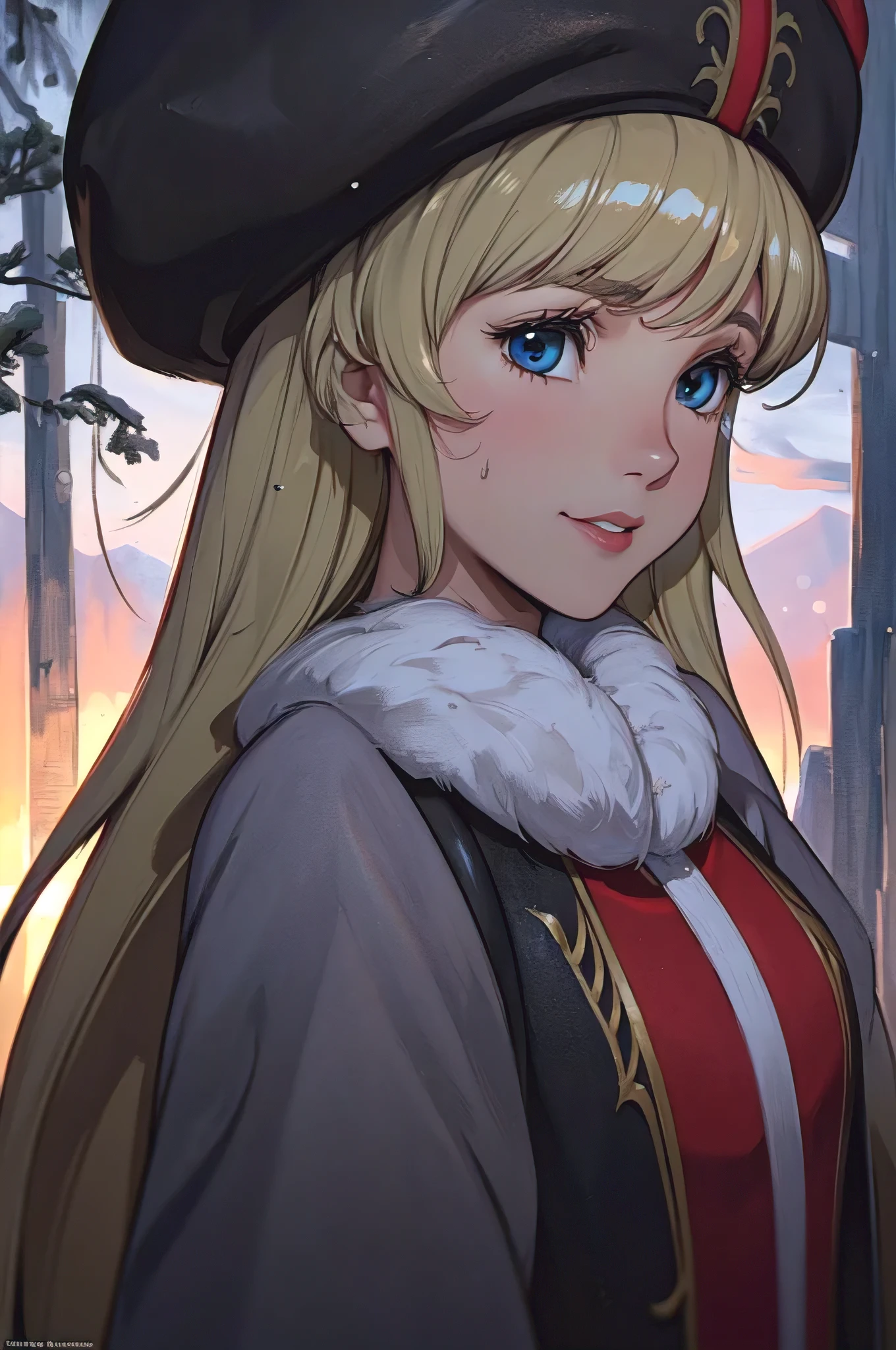 (masterpiece:1.1), (best quality:1.1), 1girl, Real light and shadow, anime face, 4k, 8k, wallpaper,epic, detail texture, blonde hair, (blue eyes:1.5), ((((blond hair:1.35, long hair)))),intricate eyes,beautiful detailed eyes, (symmetrical eyes,big eyes:1.5,(((lustrous skin:1.5,bright skin: 1.5,skin tanned,shiny skin,very shiny skin,shiny body,plastic glitter skin,exaggerated shiny skin,illuminated skin))),(detailed body,(detailed face)), cute, erotic,daring, (((medieval man armor, fur hat, adventurer man armor,winter coat))),(((intricate outfit,intricate clothes, embroidered outfit,ornate outfit,embroidered clothes,ornate clothing))), (dynamic pose:1.0),happy,smile,(centered,scale to fit dimensions,Rule of thirds), ((snowy pine forest at night)), with dark stormy clouds,winter,scenery:1.25,((snow forest background)),Christmas tree, highres,sharp focus,(ultra detailed,extremely detailed),(photorealistic artwork:1.37),(extremely detailed CG unity 8k wallpaper),(((vibrant colors,vibrant theme))),(intricate),(masterpiece),(best quality),
