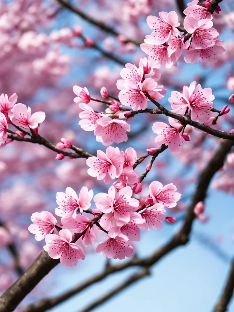 a close up of a branch with pink flowers covered in snow, a photorealistic painting by Wen Boren, trending on pixabay, digital art, flower blossoms, sakura flowers, cherry blossom, flowers and blossoms, blossom sakura, sakura flower, cherry blossoms, plum blossom, sakura bloomimg, blooming flowers, blossoming, magical flowers, blossoms