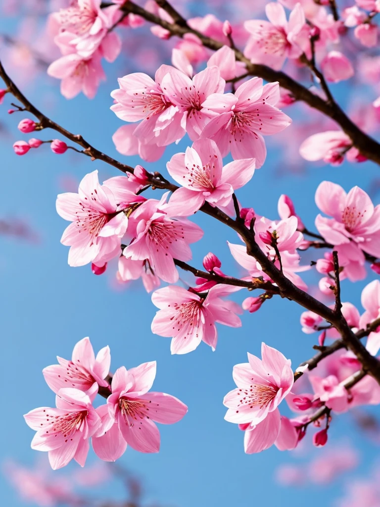 a close up of a branch with pink flowers covered in snow, a photorealistic painting by Wen Boren, trending on pixabay, digital art, flower blossoms, sakura flowers, cherry blossom, flowers and blossoms, blossom sakura, sakura flower, cherry blossoms, plum blossom, sakura bloomimg, blooming flowers, blossoming, magical flowers, blossoms