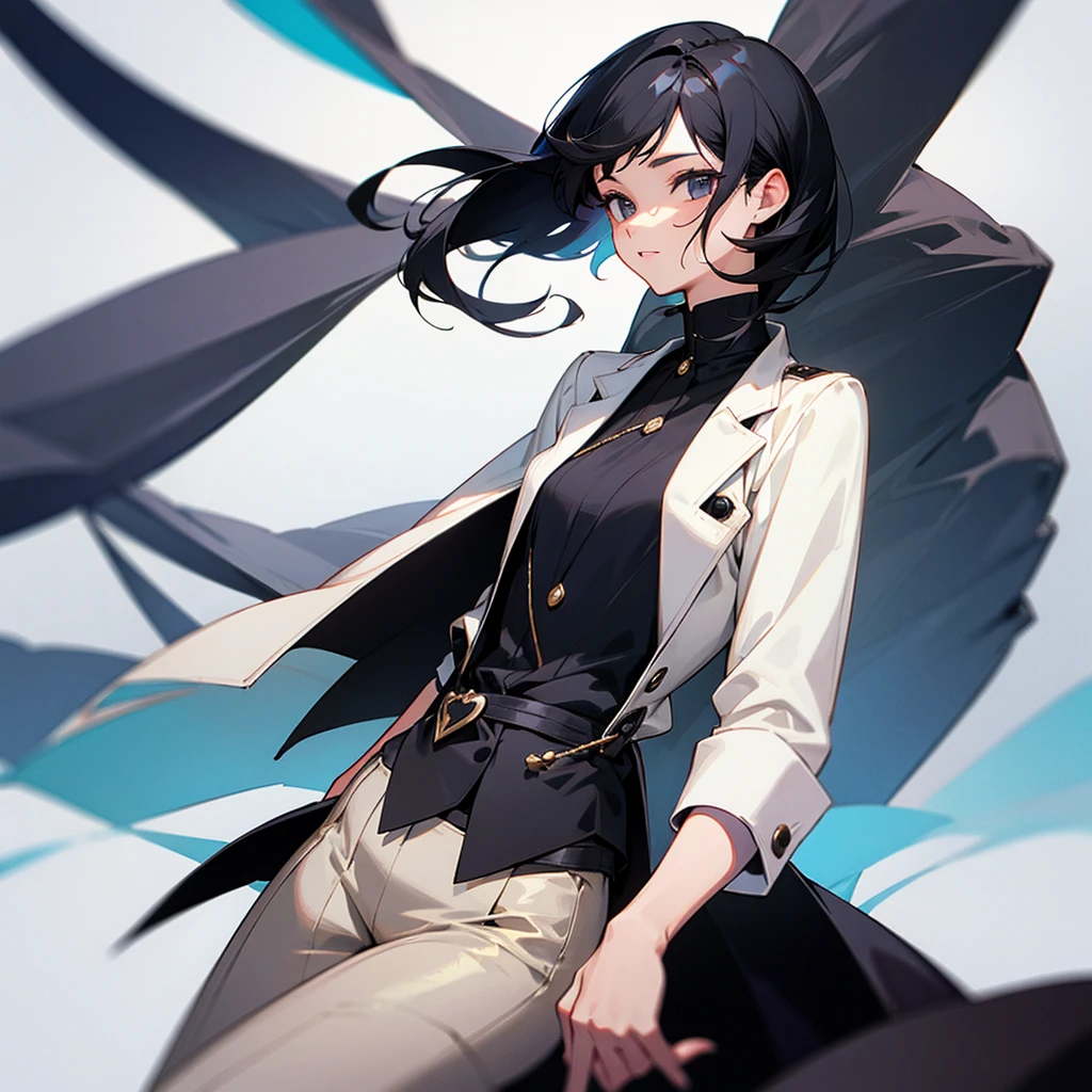 A very stylish person with black hair