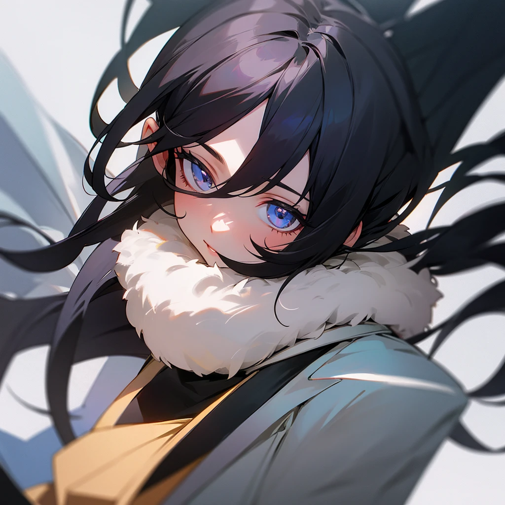 A very stylish person with black hair 