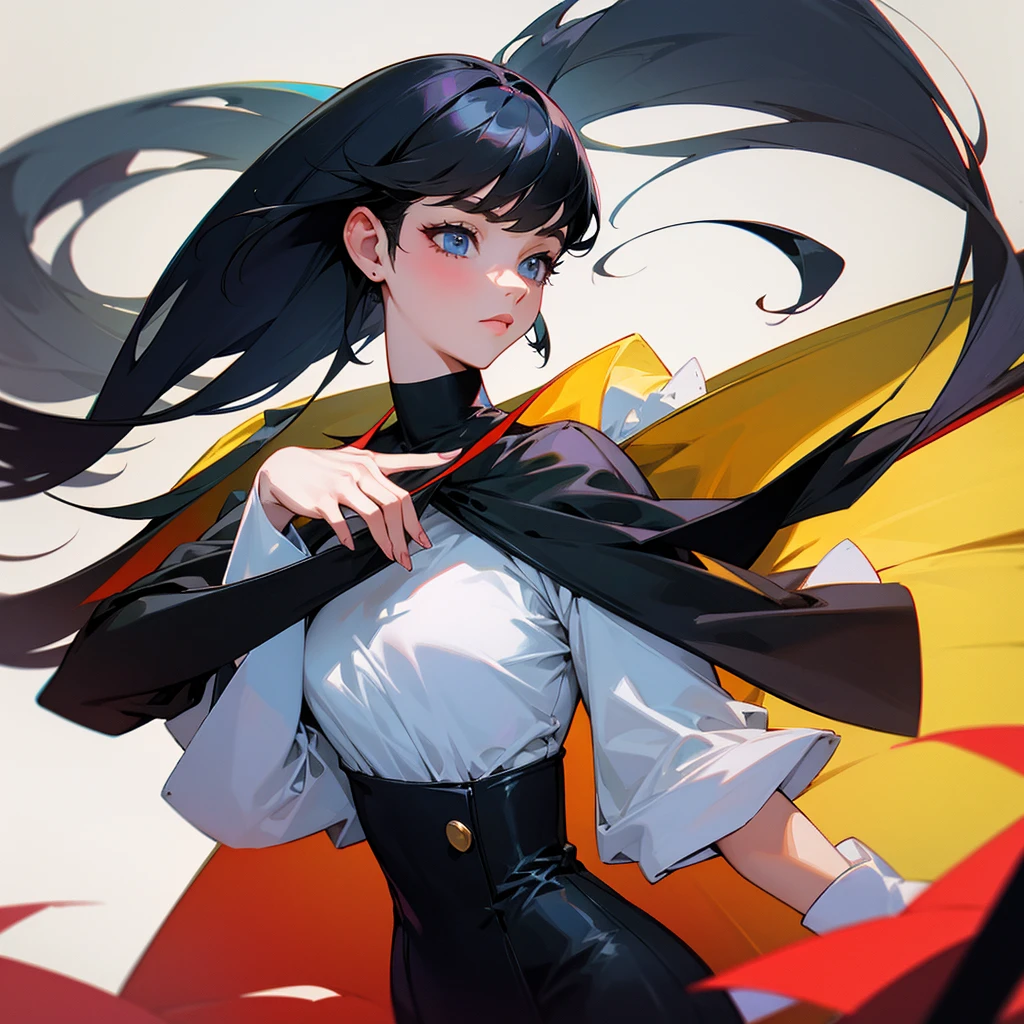 A very stylish person with black hair