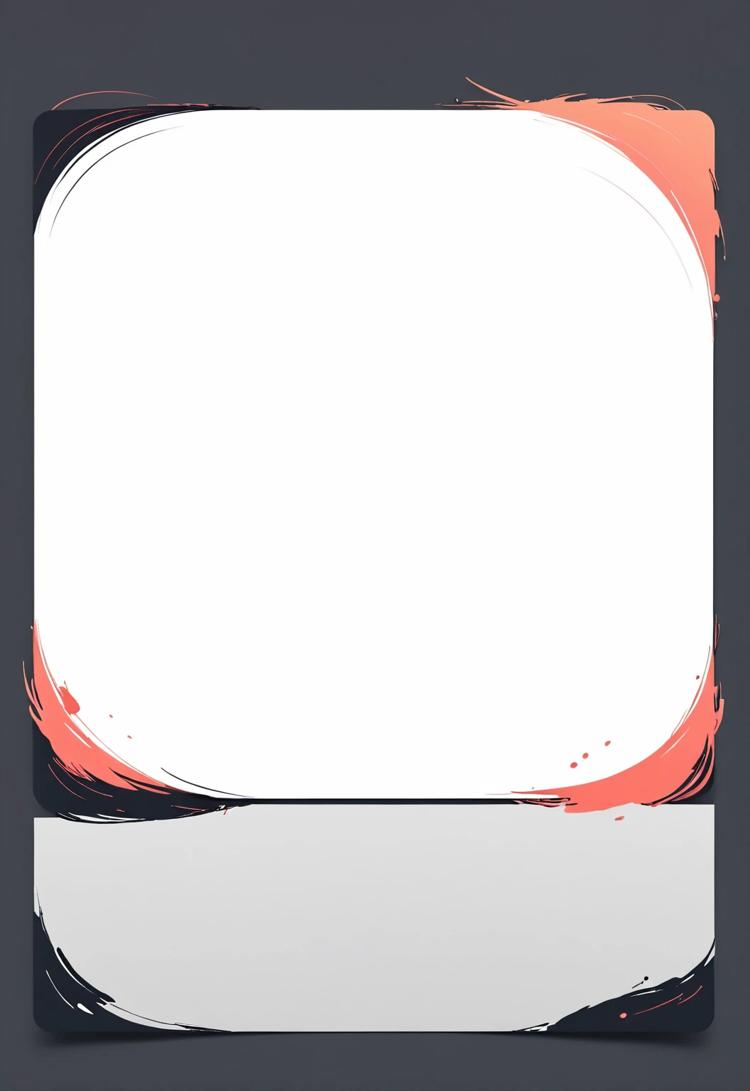 A modern minimalist style blank character profile，Leave a square blank space in the middle。Applicable to card UI。