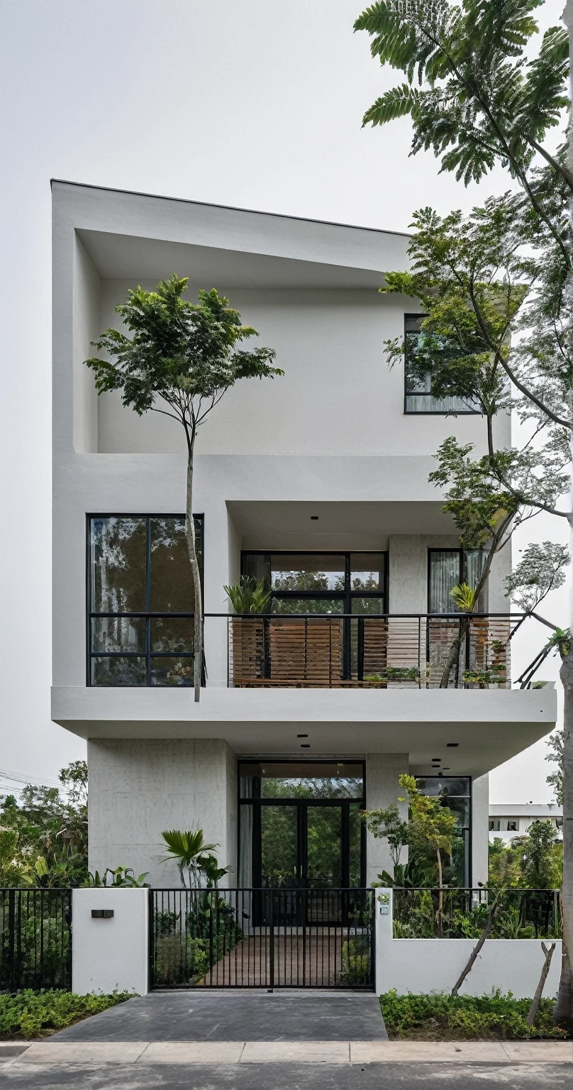 Townhouses with white wood exteriors are a popular choice for their clean and modern look. They can be found in a variety of architectural styles, from traditional to contemporary.