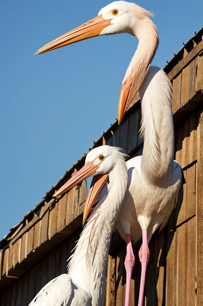 A stork carrying a boy