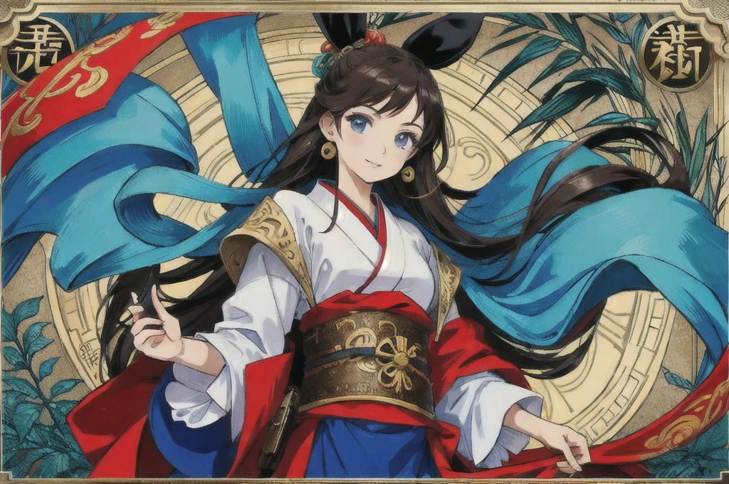 (best quality), oriental detailed background,girl with man , alchemist,