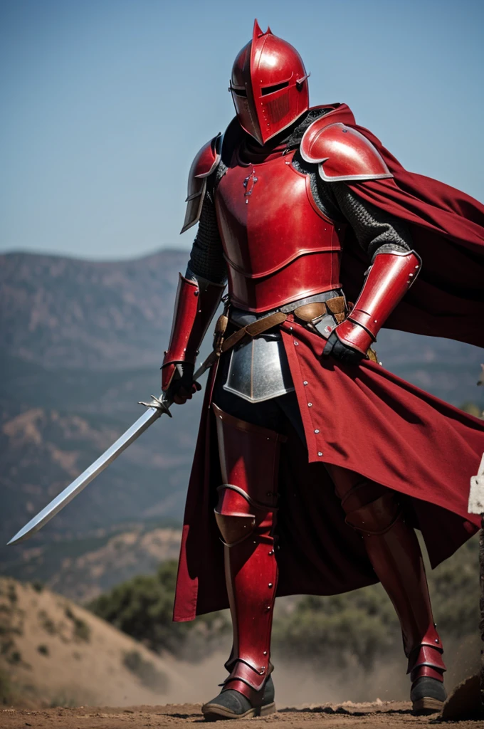 Knight in red armor