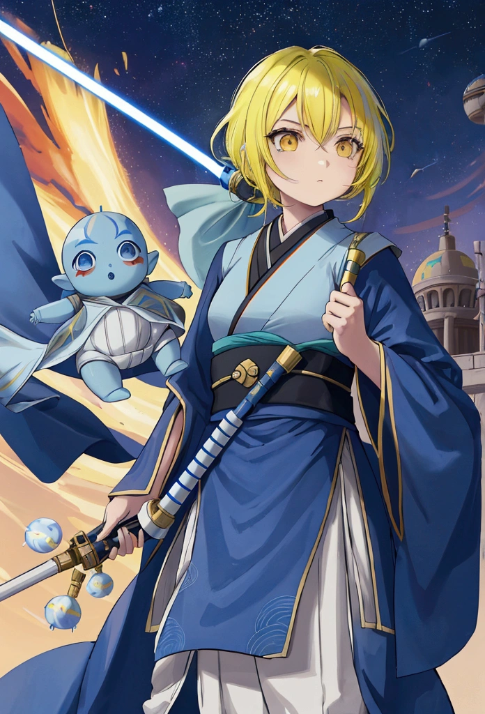 Riyo Chuchi - Star Wars: The Clone Wars by gunzai, character, star wars, star wars the clone wars, riyo chuchi, Blue Skin Senator, Yellow streaks, Senator Chuchi, Pantoran