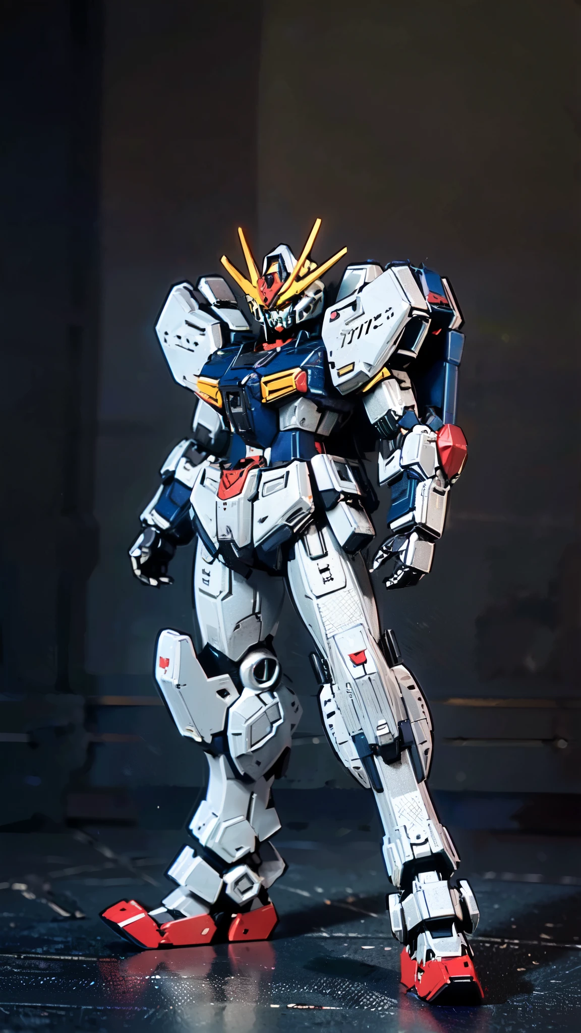 (masterpiece:1.5, best quality:1.5, extremely delicate:1.5), humanoid Mecha, fully enclosed shoulder guards, matching arm and leg guards, full body, full armor, the design balances heavy with agility, (the color scheme is primarily white with red and blue accents, the concept Inspired by Super robot, organic biotech armor, standing, floating high above the futuristic sci-fi city), exquisite and mature art style, (aura effect, energy, glowing eyes, the armor glows), ((SRS)), metallic, dramatic, high definition, highres, ultra-detailed, ultra-fine painting, professional, perfect body proportions, anatomically correct, symmetrical face, extremely detailed eyes and face, high quality eyes, creativity, RAW photo, UHD, 32k, Natural light, cinematic lighting, masterpiece-anatomy-perfect