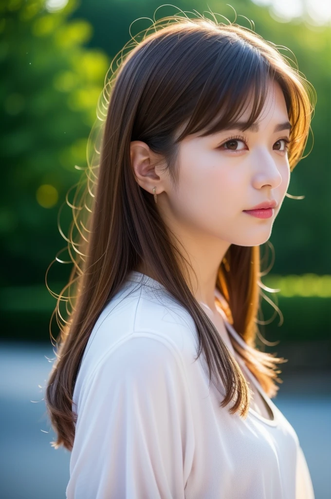 Close-up photo of a girl、Brown Hair、、Hot spring in the background、Natural hot springs, top quality、Realistic、Photorealistic、(Intricate details:1.2)、(Subtle details)、(Cinematic light、Top quality backlighting)、Clear lines、Sharp focus、A vivid face、Unity 8K Wallpaper with Detailed Face、Ultra-high resolution、(Photorealistic:1.4)、Looking at the audience、Whole Body Ezbian、On the street、(Casual wear)、(Whole Body Ezbian)