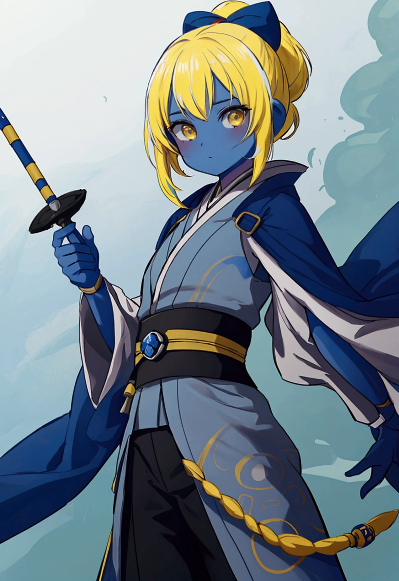 Riyo Chuchi - Star Wars: The Clone Wars by gunzai, character, star wars, star wars the clone wars, riyo chuchi, Blue Skin Senator, Yellow streaks, Senator Chuchi, Pantoran, Riyo Chuchi