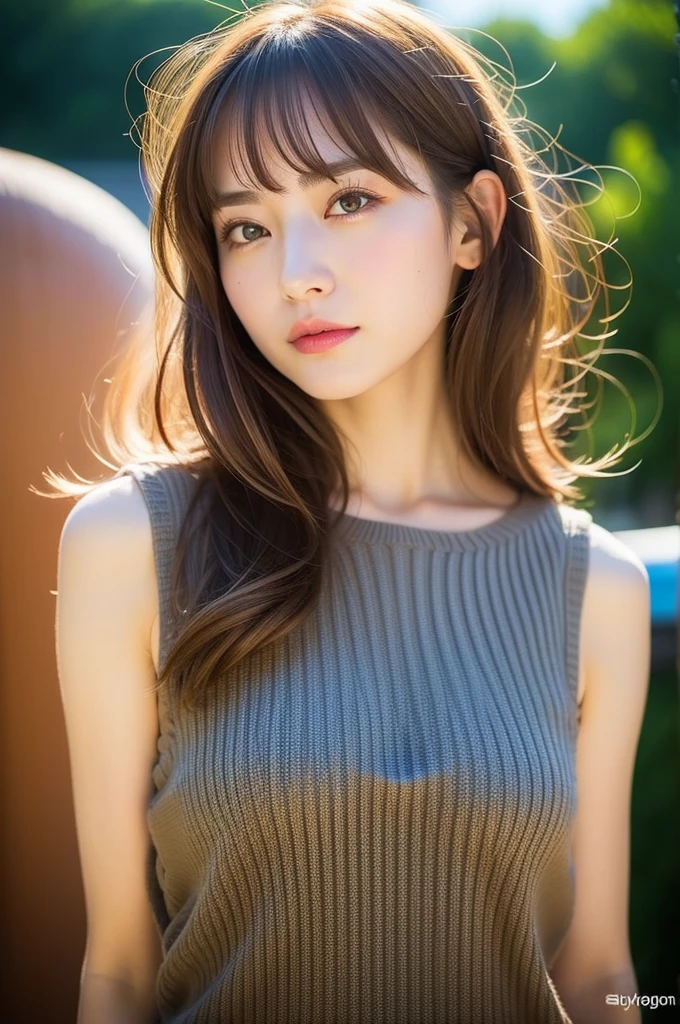 Close-up photo of a girl、Brown Hair、、Hot spring in the background、Natural hot springs, top quality、Realistic、Photorealistic、(Intricate details:1.2)、(Subtle details)、(Cinematic light、Top quality backlighting)、Clear lines、Sharp focus、A vivid face、Unity 8K Wallpaper with Detailed Face、Ultra-high resolution、(Photorealistic:1.4)、Looking at the audience、Whole Body Ezbian、On the street、(Casual wear)、(Whole Body Ezbian)、One woman