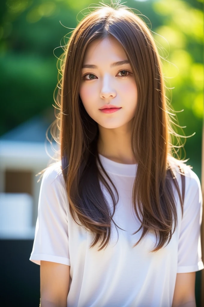 Close-up photo of a girl、Brown Hair、、Hot spring in the background、Natural hot springs, top quality、Realistic、Photorealistic、(Intricate details:1.2)、((Berry Short))、(Subtle details)、(Cinematic light、Top quality backlighting)、Clear lines、Sharp focus、A vivid face、Unity 8K Wallpaper with Detailed Face、Ultra-high resolution、(Photorealistic:1.4)、Looking at the audience、Whole Body Ezbian、On the street、(Casual wear)、(Whole Body Ezbian)、One woman