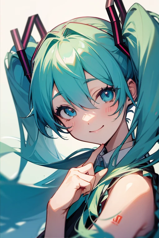 hatsune miku、Strong details、smile、