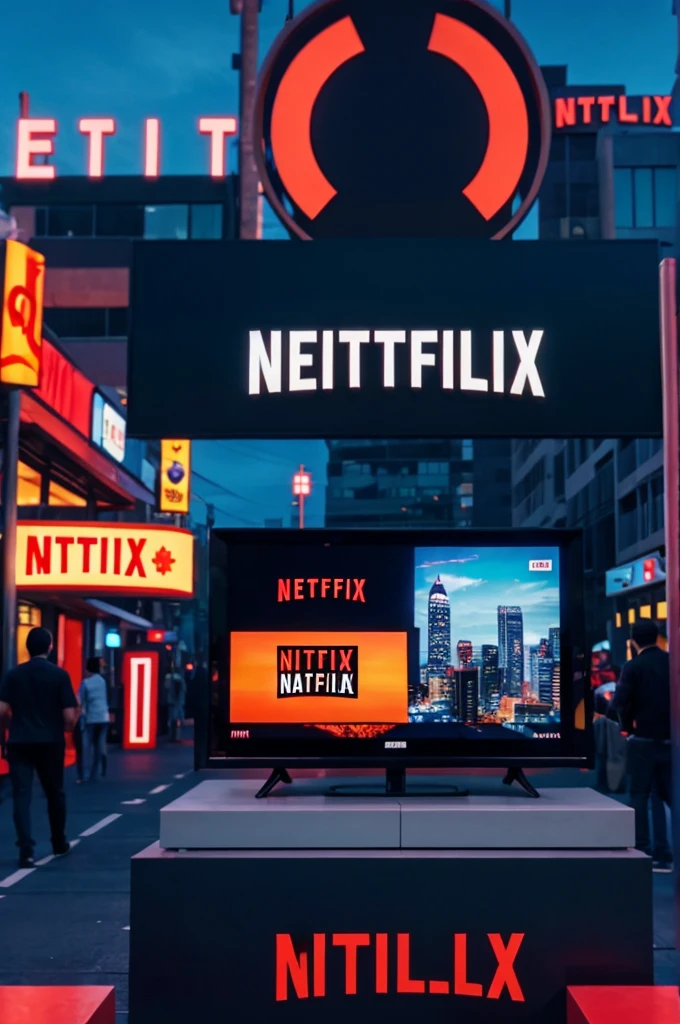A Dark Animated Logo Name NETFLIX CITY FOUNDER