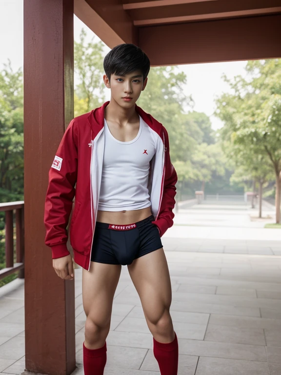 teenagers , very young , light-skin , wearing an dark red sexy underwear, tmasterpiece,k hd,the feet,Transparent sports vest,semi transparent,black long socks,The barefoot , red colour , handsome and cute , extreme cute boy , white skin , dark red underwear boxers shorts , extremely tall and cute boy ,oppa model , handsome model , full body , dark red boxers underwears short shorts , black socks , white light-skin , Chinese model , young boy , white skin , handsome and extremely cute , red boxers underwear shorts , long black socks , handsome model , at the park , jogging , model oppa , long legs , jogging , running , high knee black socks ,black long socks , stand up , extremely tall , extremely high , red underwears , red sports underwear , long black socks , clean and white legs , Chinese model , extremely long legs , looking at the camera , clean and white thigh , heavy bulge , kid face , b , wearing red underwears boxers , light and white skin , Chinese model , strike a pose , sexy pose , flexing pose , show off his handsome pose , size different , height different , tallest boy in the world , height comparison with other boy