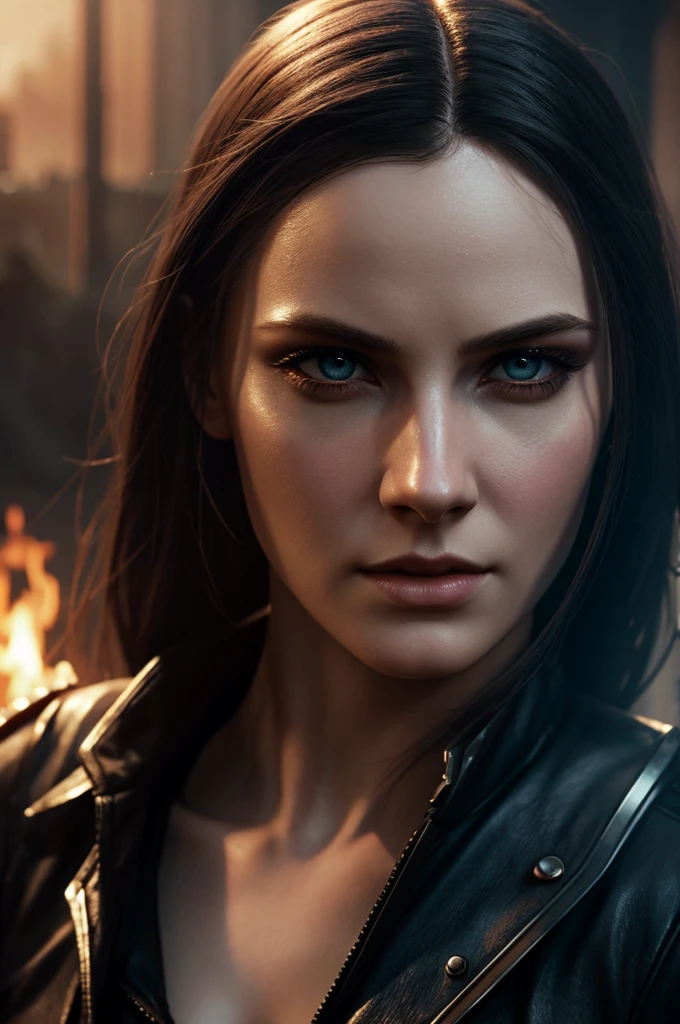 A dramatic and realistic portrait of a woman, wife of Cain from the Bible, with an expression of mystery and reflection. She must appear deep and emotional, with a look that suggests a complex and painful story.
Setting: A dark and atmospheric setting, which refers to exile and the challenges faced. It may include a background with an arid desert or a landscape of an ancient city in ruins, reflecting an idea of construction and exile, in which in the background and behind the woman there is a man with a mark on his face with red eyes, highlighted by him behind the woman.
Visual Elements:
Shadow and Light: Play with contrasts of light and shadow to create an atmosphere of mystery and tension.
Rupture Effect: Add a crack or fluke effect to the image to symbolize the impact of the curse and the secrets revealed.
Extra Details: Include a subtle image of a city under construction (like Enoch) in the background, or discreet biblical symbols to add depth and connection to the theme.
Style: The design should be dramatic and intriguing, capturing the essence of the mystery and complexity of Cain's wife's story. Use a color palette that combines dark tones with yellow, with vibrant highlights to attract attention and spark curiosity.