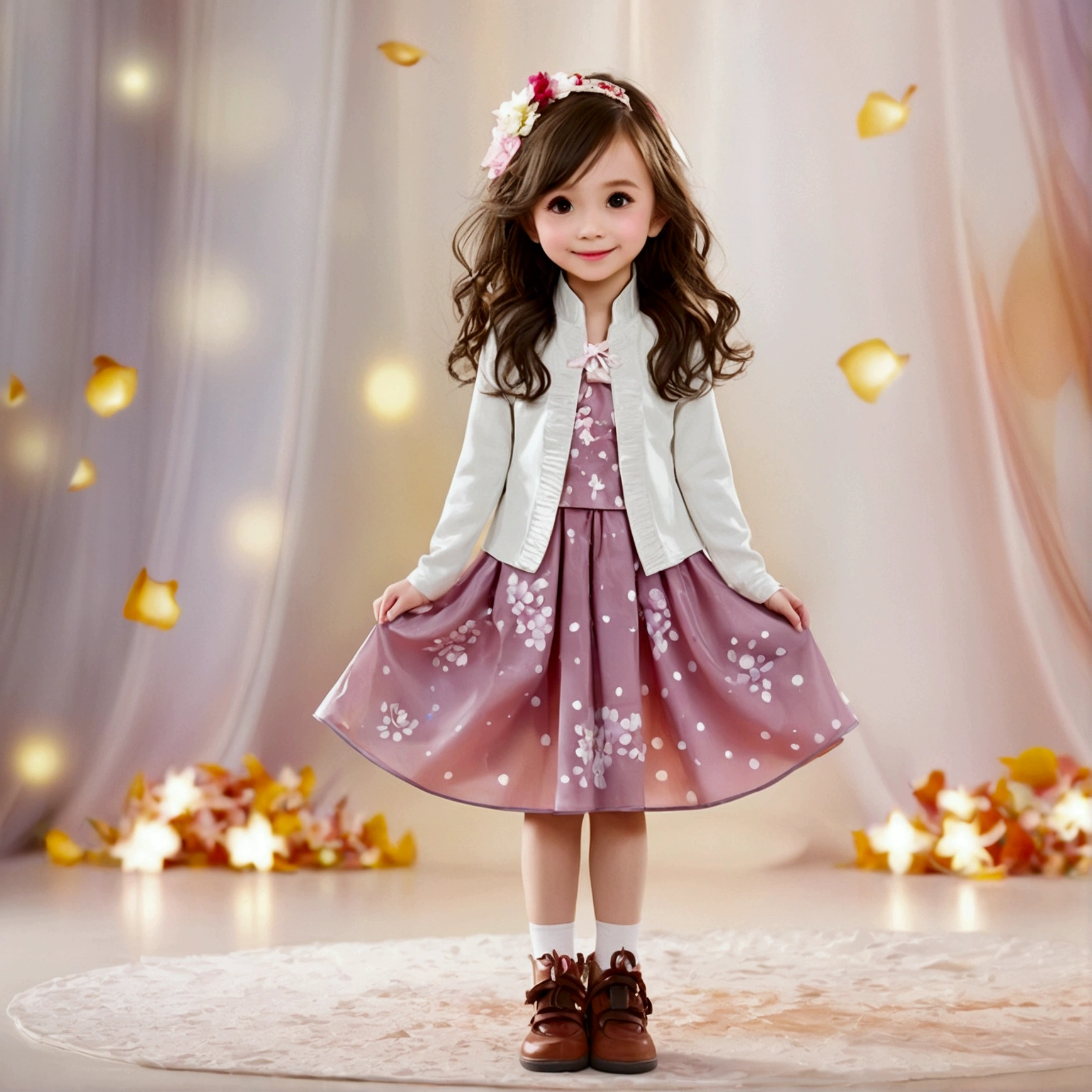 (Masterpiece), best quality, high resolution, Very detailed, character close up, Beautiful white dress in Chinese style, Elegant Chinese dress, exquisite details, Beautiful and elegant cheongsam, The colors are bright and shiny., Floating suit, Dramatic angle, close upธรรมชาติ (close up), need, Warm, sun-like tones emphasize personal warmth., champagne, There is an emphasis on details., Extra long ribbon, open, full body, องค์ประกอบที่มีรายVery detailedมาย, pink petals, sunlight on the skin, glorious, Hair clips, hydrangea, boudoir.