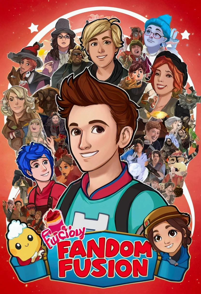 Make an image for a YouTuber channel related to "Fandom Fusion"