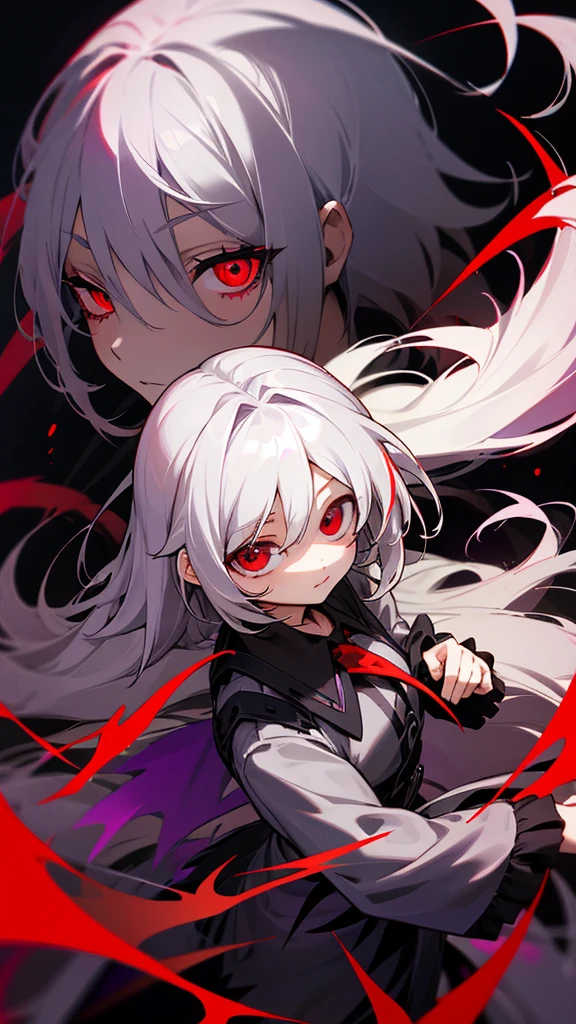 Highest quality I have long hair Gray Hair Sagume Rare God Red eyes I don't have anything Odd Eye One person