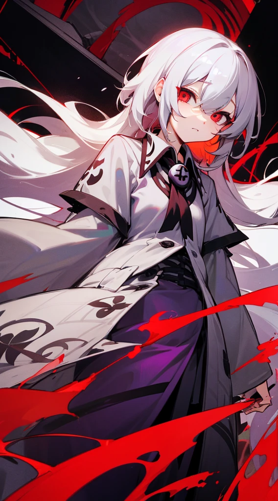 Highest quality I have long hair Gray Hair Sagume Rare God Red eyes I don't have anything Odd Eye One person