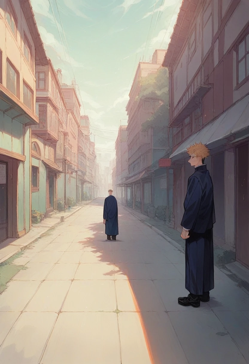 Saroru Gojo, Jujutsu Kaisen, jujutsu school background, Lighting, clearing, giorno, realisitic, real