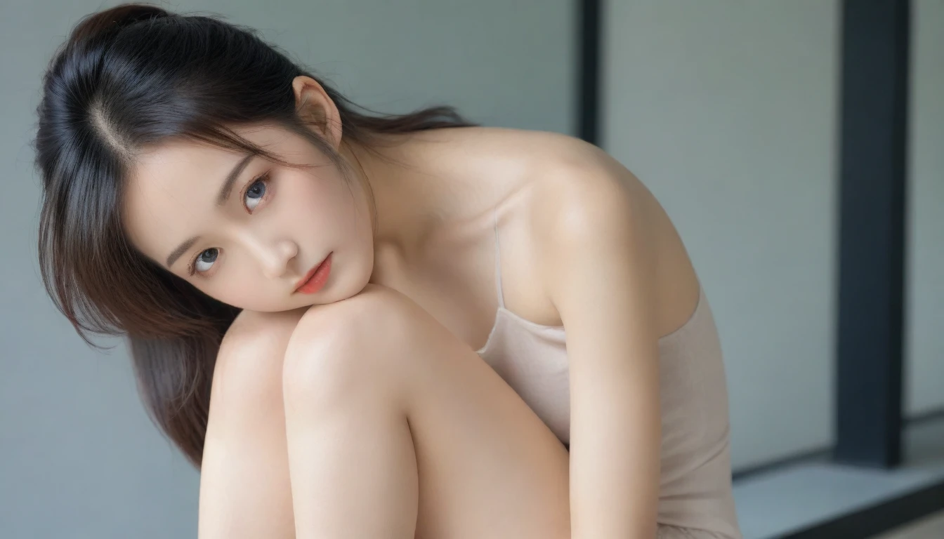 8k, Ultra-high resolution, Highest quality, masterpiece, 三分割法によるphotograph,Surreal, photograph, 1 Girl, (16 years old:1.3), pretty girl, Cute Face, Beautiful eyes in every detail, 細かくdetailedに,masterpiece,One Girl:1.2, Japan Female Announcer,upper body,blank expression,Black Hair,Messy hair,Station platform,風景photograph,Clean and modest clothing,Natural Makeup,Beautiful leg line beauty,Realistic Skin, Perfect and beautiful face ,完璧でCute Face, Skin with attention to detail, Perfect limbs、Narrow waist、Thin legs),Looking at the audience、beauty,Long neck、(((Ideal body type))),A cup small breasts :2,Portraiture:2,Perfect Anatomy,鮮明なdetailed,detailed,Surreal,Light and shadow,dappled sunlight