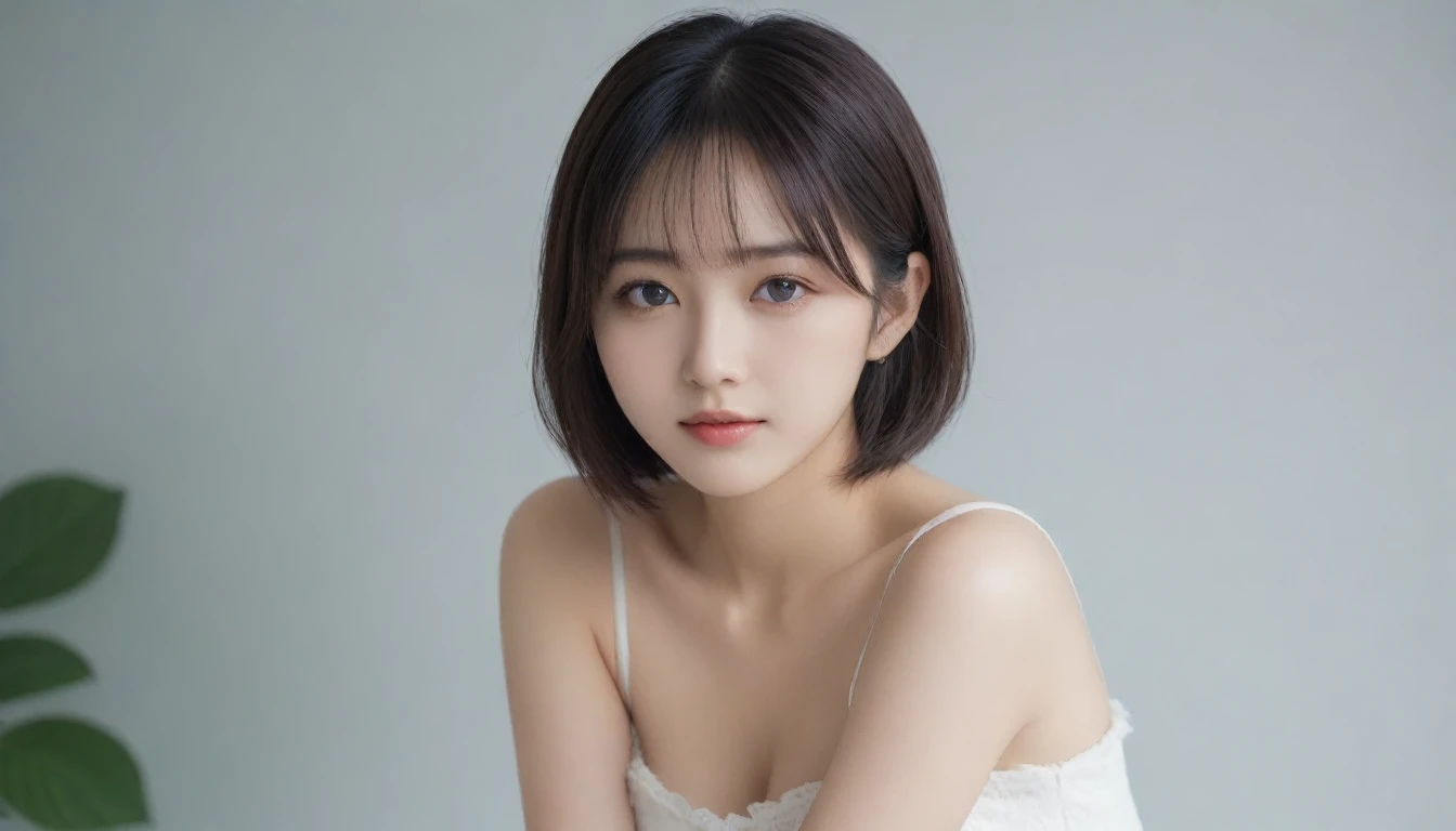 8k, Ultra-high resolution, Highest quality, masterpiece, 三分割法によるphotograph,Surreal, photograph, 1 Girl, (16 years old:1.3), pretty girl, Cute Face, Beautiful eyes in every detail, 細かくdetailedに,masterpiece,One Girl:1.2, Japan Female Announcer,upper body,blank expression,Black Hair,Messy hair,Station platform,風景photograph,Clean and modest clothing,Natural Makeup,Beautiful leg line beauty,Realistic Skin, Perfect and beautiful face ,完璧でCute Face, Skin with attention to detail, Perfect limbs、Narrow waist、Thin legs),Looking at the audience、beauty,Long neck、(((Ideal body type))),A cup small breasts :2,Portraiture:2,Perfect Anatomy,鮮明なdetailed,detailed,Surreal,Light and shadow,dappled sunlight