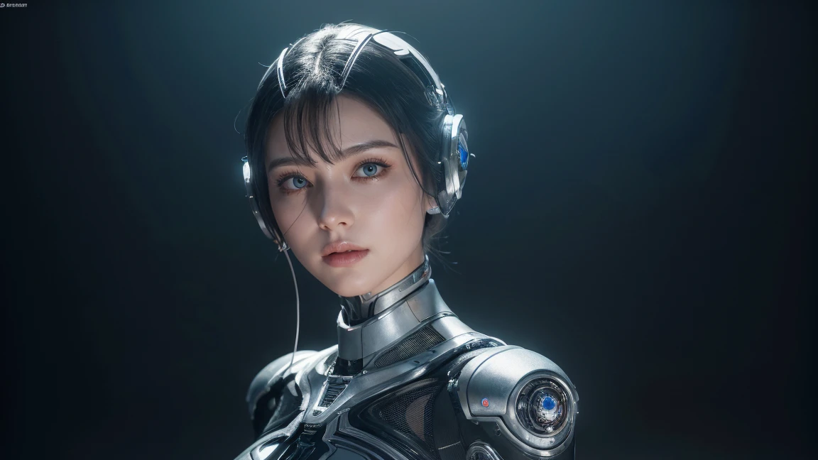 TL1_reelmech Wr_horrAmp complex 3d render ultra detailed of a beautiful porcelain profile woman android face, cyborg , robotic parts , 150 millimeters , beautiful soft lit studio , rim light , vibrant details , luxurious cyberpunk , lace , hyperRealistic , anatomical , facial muscles , electric wires , pickup , elegant , beautiful background , octane rendering , h. r. giger style , 8K , best quality , masterpiece , illustration , an extremely delicate and beautiful , extremely detailed ,CG ,unity ,wallpaper , (Realistic, photo-Realistic:1.37) , Amazing , finely detail , masterpiece , best quality , official art , extremely detailed CG unity 8K wallpaper , robot , silver helmet , full body