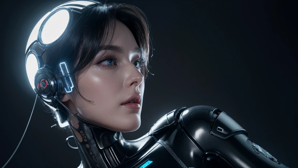 TL1_reelmech Wr_horrAmp complex 3d render ultra detailed of a beautiful porcelain profile woman android face, cyborg , robotic parts , 150 millimeters , beautiful soft lit studio , rim light , vibrant details , luxurious cyberpunk , lace , hyperRealistic , anatomical , facial muscles , electric wires , pickup , elegant , beautiful background , octane rendering , h. r. giger style , 8K , best quality , masterpiece , illustration , an extremely delicate and beautiful , extremely detailed ,CG ,unity ,wallpaper , (Realistic, photo-Realistic:1.37) , Amazing , finely detail , masterpiece , best quality , official art , extremely detailed CG unity 8K wallpaper , robot , silver helmet , full body