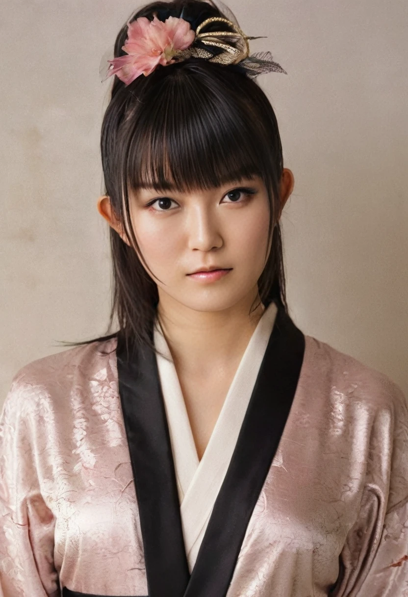 a beautiful picture of suzuka nakamoto XL, detailed skin texture,white,sexy,kimono,masterpiece, photorealistic, woman, 4k, backlighting, light, RAW color photo,(fully in frame:1.1), (blush:0.5), (goosebumps:0.5), wearing a (formal suit:1.1)