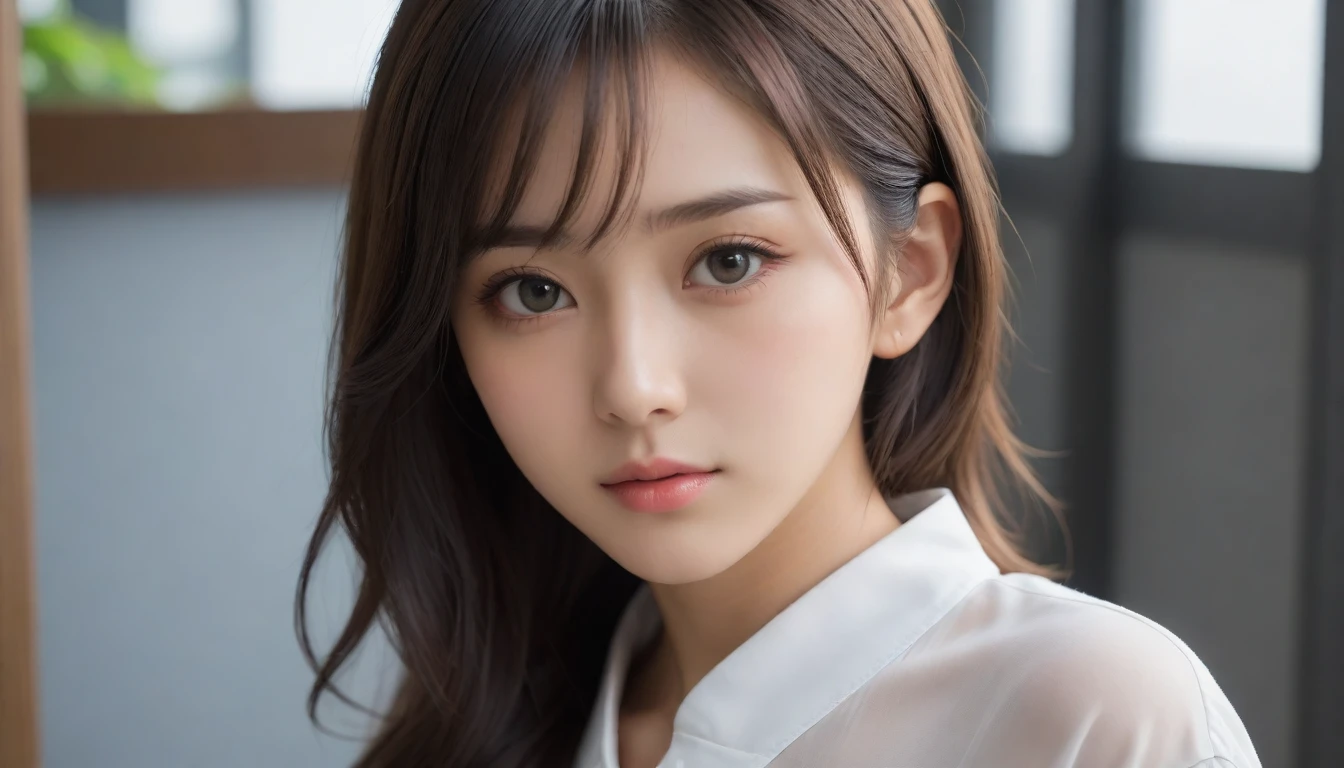 8k, Ultra-high resolution, Highest quality, masterpiece, 三分割法によるphotograph,Surreal, photograph, 1 Girl, (16 years old:1.3), pretty girl, Cute Face, Beautiful eyes in every detail, 細かくdetailedに,masterpiece,One Girl:1.2, Japan Female Announcer,close up,disgust,Black Hair,Messy hair,Station platform,風景photograph,Clean and modest clothing,Natural Makeup,Realistic Skin, Perfect and beautiful face ,完璧でCute Face, Skin with attention to detail, Perfect limbs、Narrow waist、Thin legs),Looking at the audience、beauty,Long neck、(((Ideal body type))),A cup small breasts :2,Portraiture:2,Perfect Anatomy,鮮明なdetailed,detailed,Surreal,Light and shadow,dappled sunlight