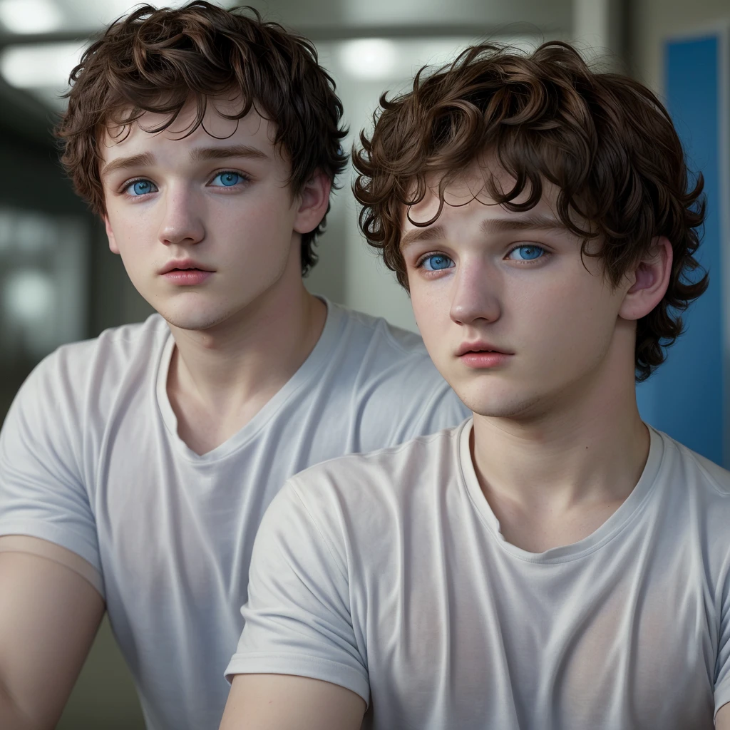 Josh hutcherson like peeta mellark curly hair and blue eyes 