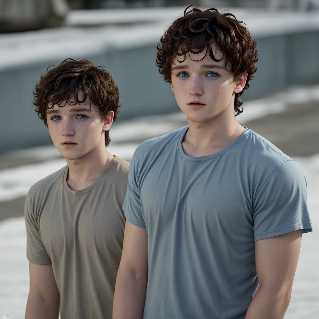 Josh hutcherson like peeta mellark curly hair and blue eyes 