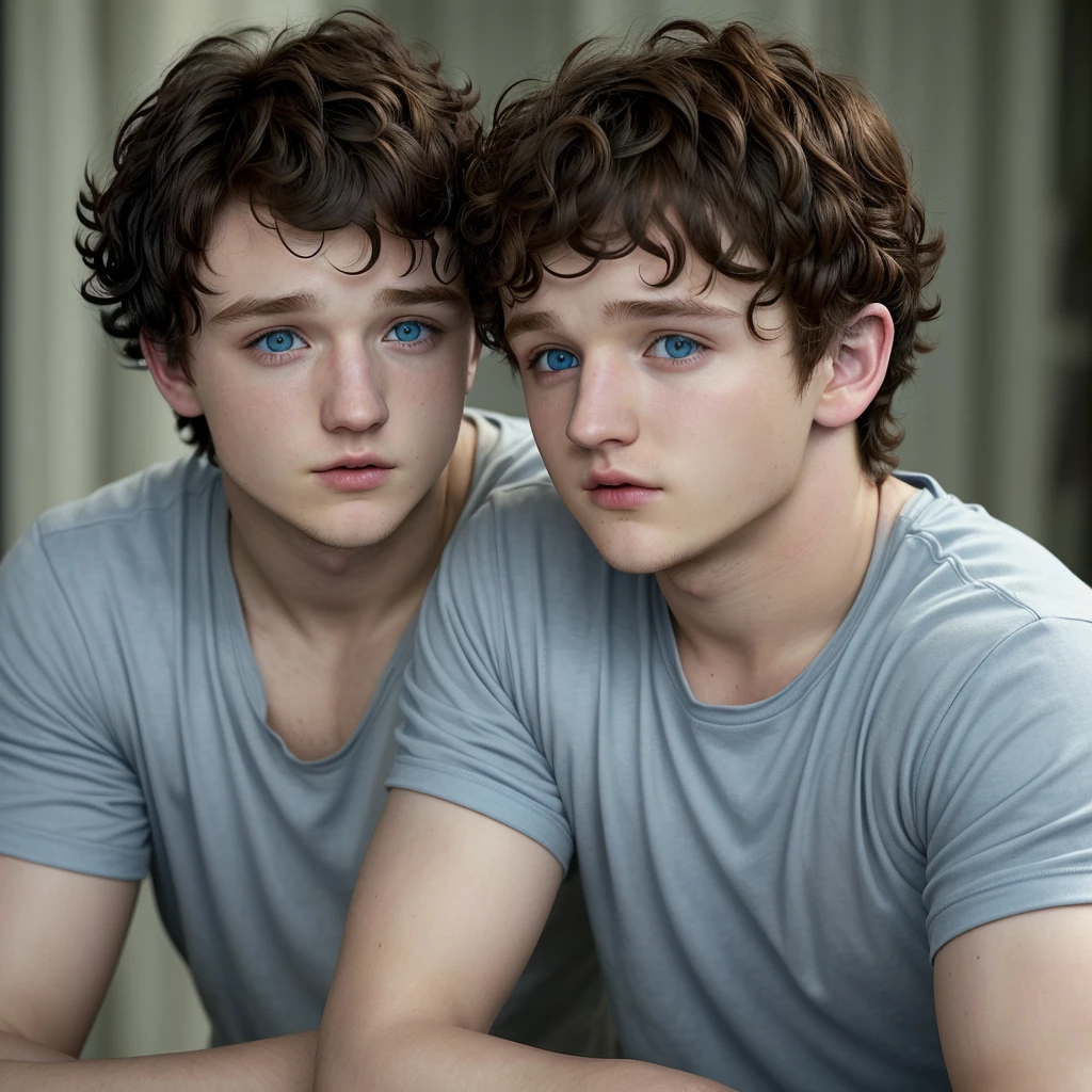 Josh hutcherson like peeta mellark curly hair and blue eyes