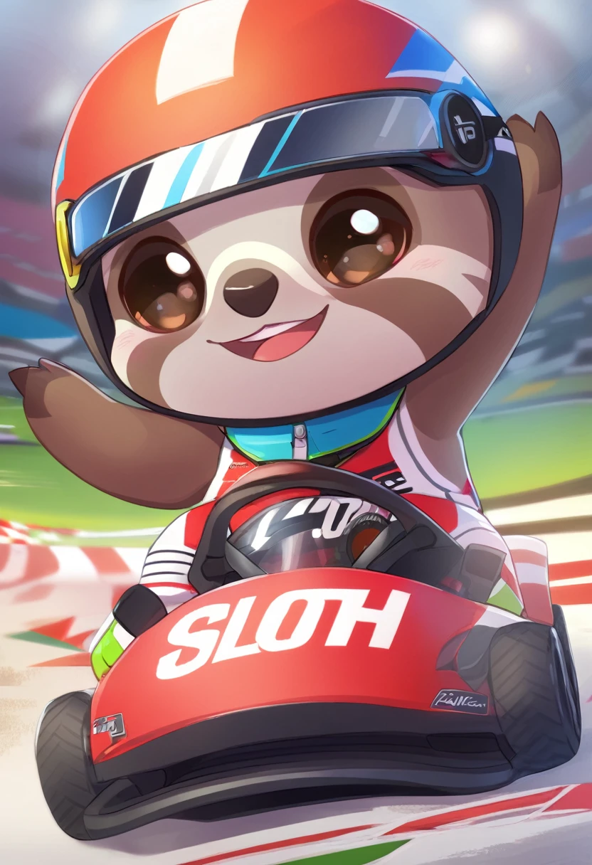 animal chibi sloth sport racing