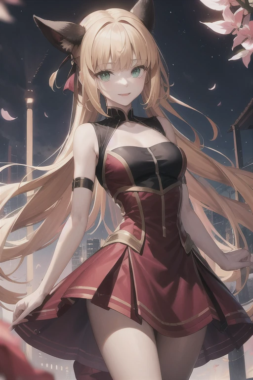 Green Eyes and Red Dress